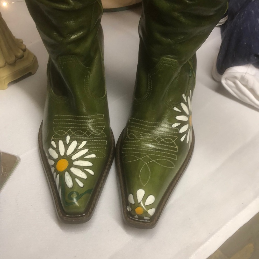 Hand painted cowboy boots